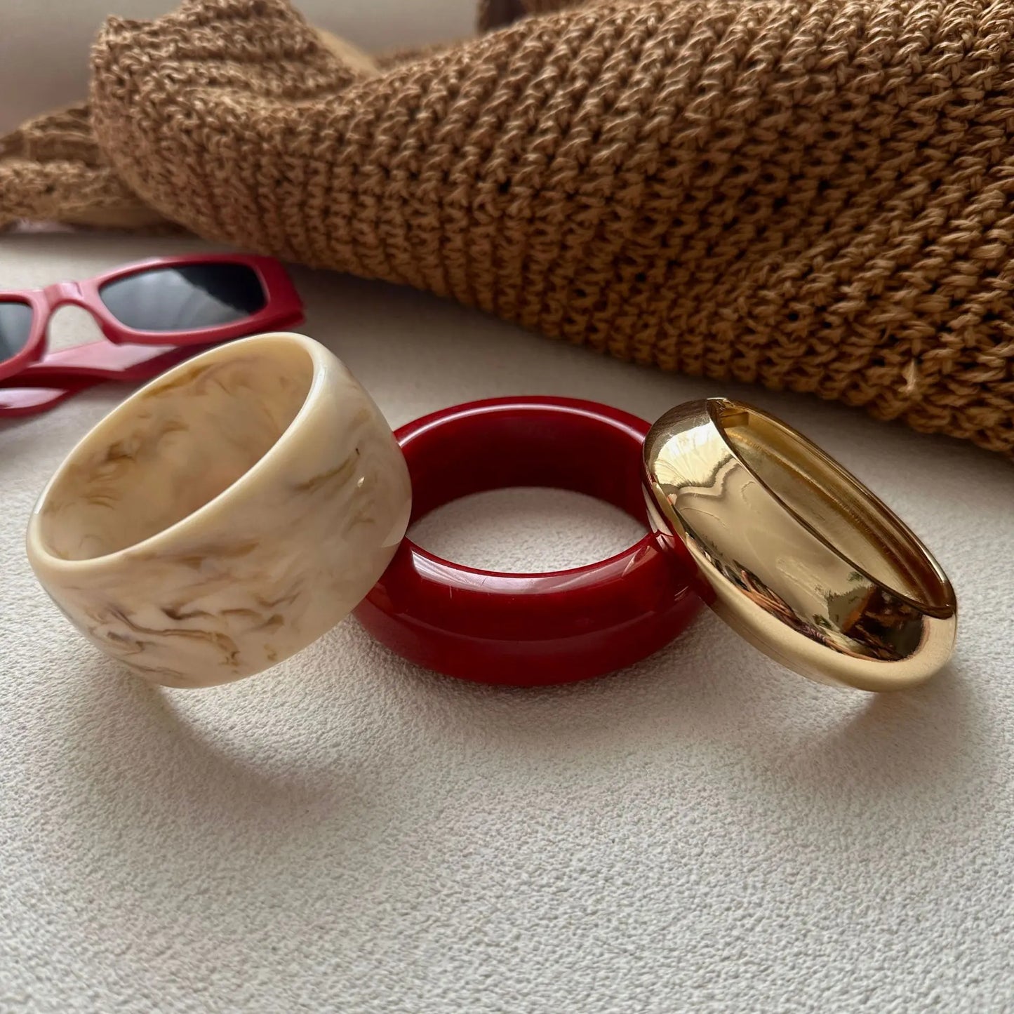 Maxi Bracciali in Resina Tendenza Chunky Estate 2025
