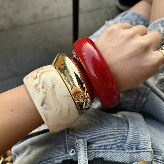 Maxi Bracciali in Resina Tendenza Chunky Estate 2025